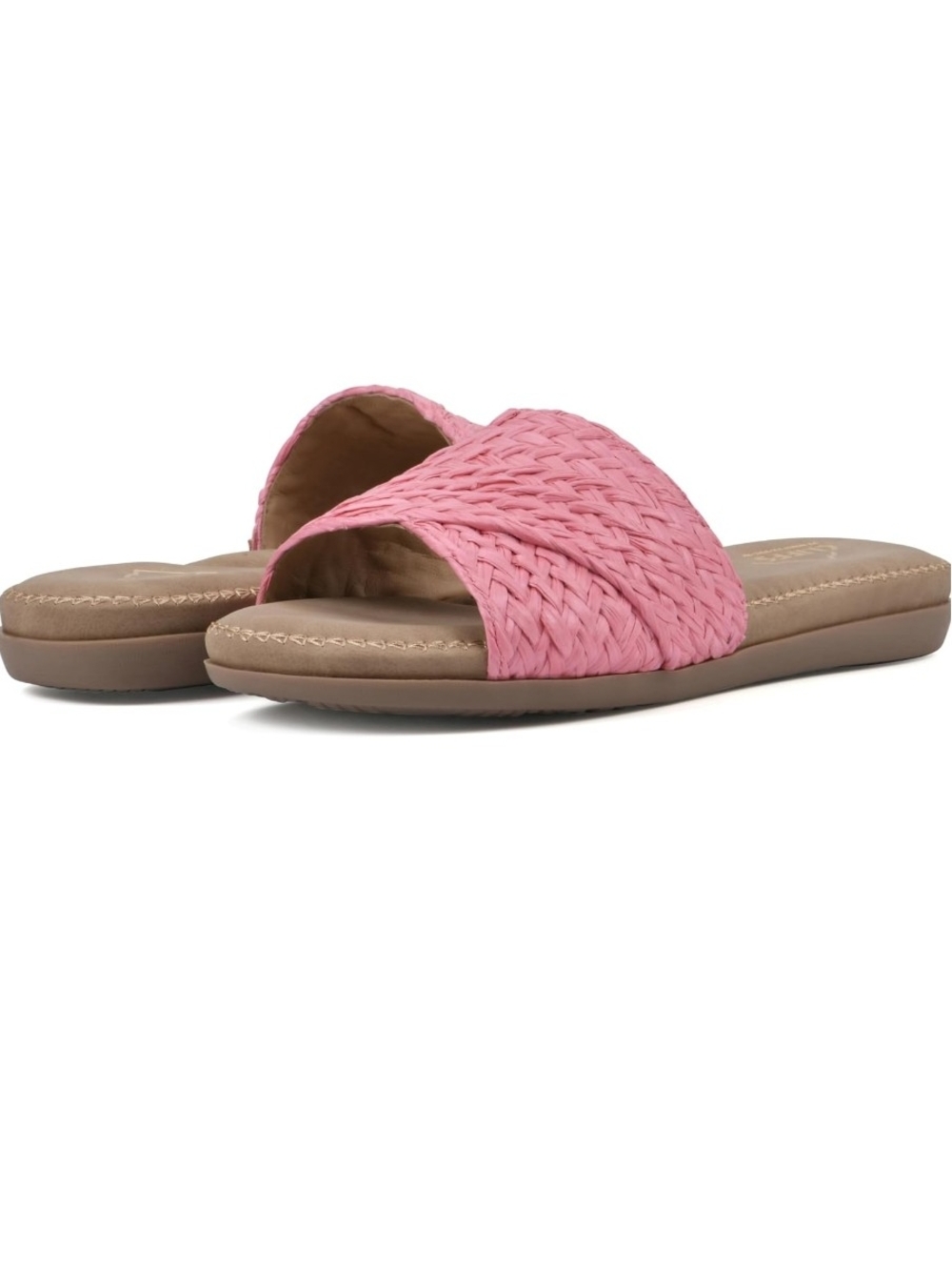 Cliffs by WHITE MOUNTAIN Pink Braided Slide Sandals